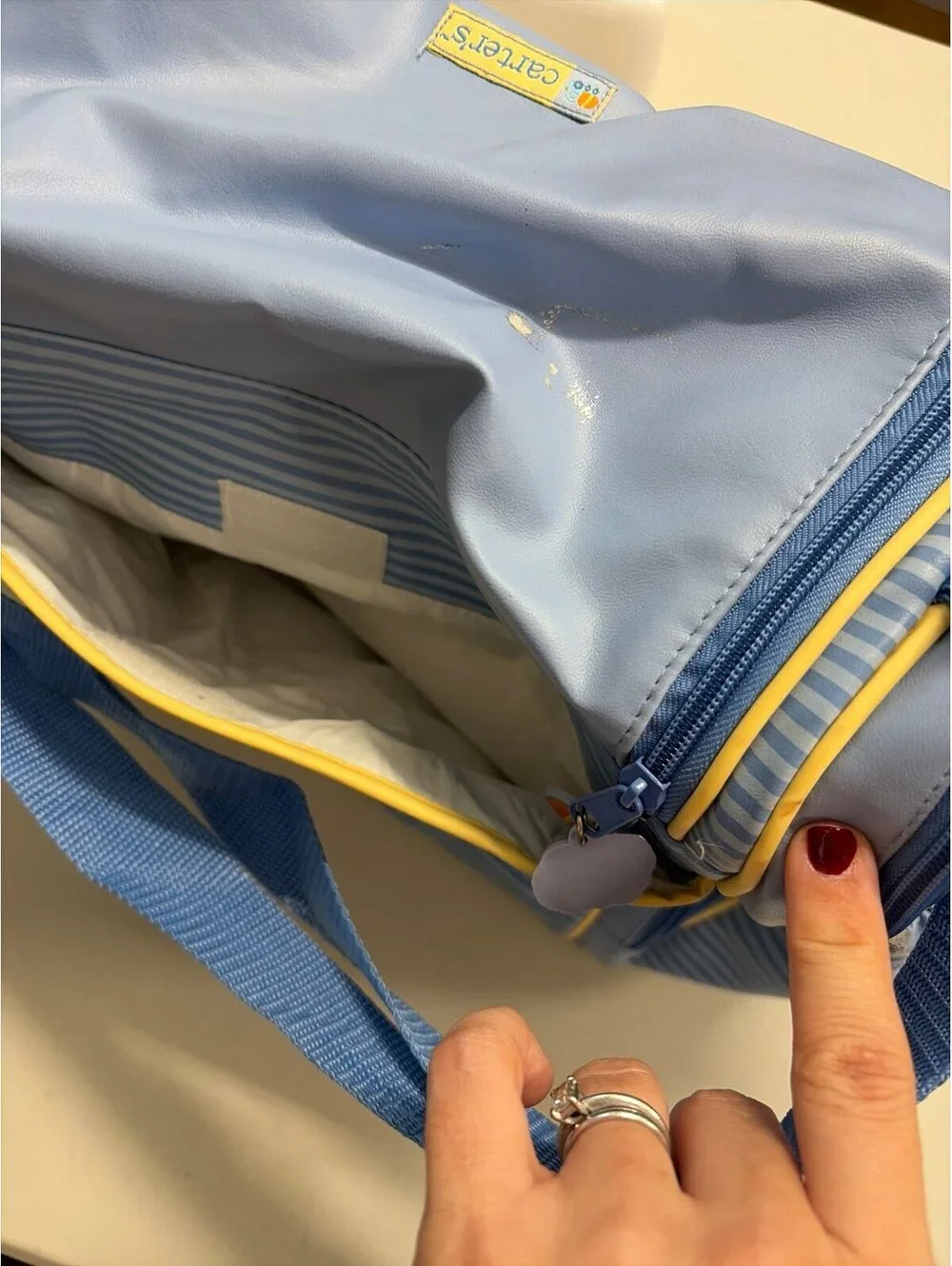 Carter’s NWT Construction Ahead Travel Diaper Bag With Changing Pad Baby Boy